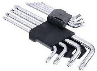 Inditrust new Heavy duty 9pcs Torx/Star Allen Key Set with Hole (T10 - T50) Allen Key Set Allen Key Set