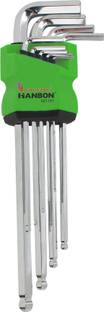 MALFAH ENTERPRISES HANBON 651101 MIRROR BALL POINT S2 HEX KEY LONG Allen Key Set