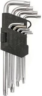 Inditrust new 9pcs T10-T50 Torx Hex Wrench Screwdriver Star Key L Wrench Set Allen Key Set