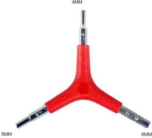AASONS Bicycle Cycle Hex Wrench 3 Way Y-Shaped Allen Key Spanner Repair Tools 4/5/6mm Allen Key Set