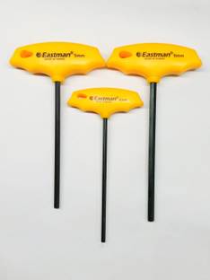 4MECH 4mm 5mm 6mm T Type Allen Key Set, Hex Key Wrench Tool Kit for Multipurpose Use Allen Key Set