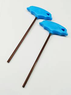 4MECH 4mm x 2 T-Type Allen Key, Hardened and Tempered, Professional Quality, Anti Rust Allen Key Set