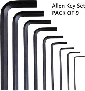 REIOENT HIGH QUALITY 9pc Hex Pocket size` Allen Key Set