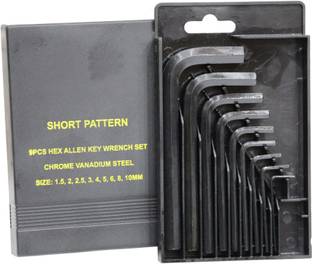 Digital Craft 9Pcs/Set 1.5mm-10mm Hexagon Hex Allen Key Set Wrench Cycling Repair Tool Kit Allen Key Set