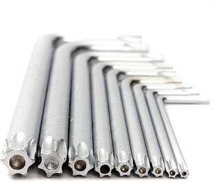 Inditrust new Torx 9 Piece Allenkey Set Chrome-Vanadium-Steel Allen Key Set