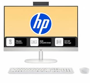 HP All-in-One 24 Ryzen 3 Quad Core (8 GB LPDDR5/512 GB SSD/Windows 11 Home/24 Inch Screen/24-cr0014 / ...