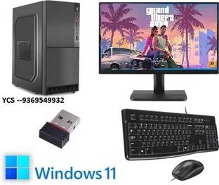 ycs Premium Core i3 (8 GB DDR3/1 TB/128 GB SSD/Windows 11 Home/19 Inch Screen/I32ND/8GBRAM/128SSD/500HDD) with MS Office