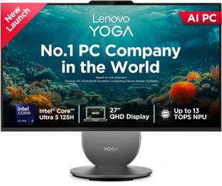 Lenovo Yoga AIO QHD IPS Core i5 (16 GB LPDDR5X/1 GB SSD/Windows 11 Home/27 Inch Screen/Yoga AIO) with ...