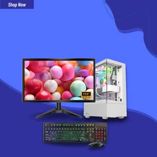 FusionIT Gaming Edition full Secured PC Intel Core i7-2600 Core i7 (16 GB DDR4/500 GB/128 GB SSD/Windows 11 Home/2 GB DDR3/19 Inch Screen/CD Stereo System ( SC-UA3)) with MS Office