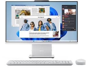 Lenovo IdeaCentre AIO Core i3 (8 GB DDR5/512 GB SSD/Windows 11 Home/27 Inch Screen/F0HM00G4IN) with MS Office