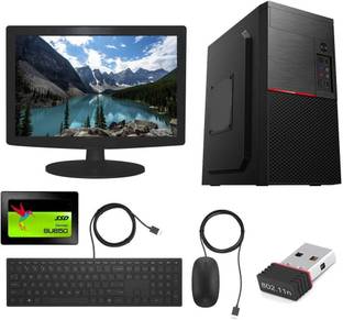 DZAB Assembled Computer Core 2 Duo (4 GB DDR3/500 GB/120 GB SSD/Windows 10 Home/512 MB/15.1 Inch Screen/Assemebled C2D Computer Online Class)