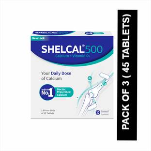 SHELCAL Calcium + Vitamin D3 For Strong Bones | India's No.1 Doctor's prescribed Tablets