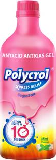 Polycrol Xpress Relief Antacid Gel for Acidity, Sugar-Free, Mint Flavor Liquid