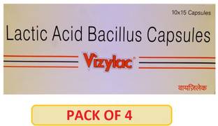 Vizylac Prebiotic & Probiotic For Better Gut Health and Digestive Support Capsules