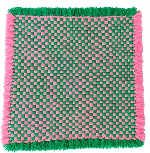 CRM TRADERS Woolen Puja Aasan Mat for Prayers - Handmade Decorative Pooja Mat 21 x 22 inch Altar Cloth
