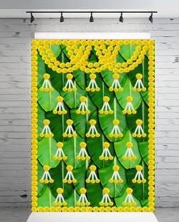 DARSHANAM WORLD Decoration Backdrop Cloth Janmashtami Ganesh Pooja Navratri Pooja Diwali Altar Cloth
