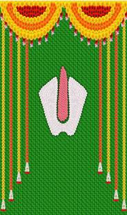 Ashvath Fashion Govinda Namavali (Venkateswara swami Namalu) Backdrop(5Feet Height &8Feet width) Altar Cloth