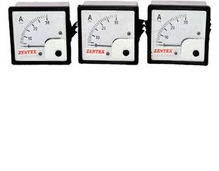 Ambika Sales 72MM Ampere Meter Set of Three Ammeter