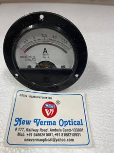 NEW VERMA Zero Setting Round shape Dial Panel Analog DC Ampere Meter Scientific 0-15amp Ammeter