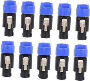 BALRAMA 10pc SpeakON Cable Connectors Inline Speaker 4 Pole Audio Plug Twist Lock Jack SREXACT SVP562N-C Amplifier Adapter Compatible NL4FC, NL4FX, NLT4X, NL2FC NL2FX Wire Connector