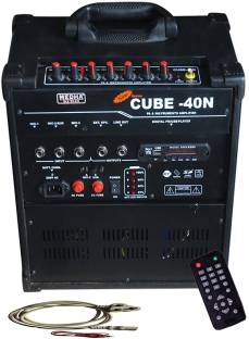 MEDHA Portable Rechargeable PA - Cube-40DX with Speaker FM,BLUETOOTH& USB Player 40 W AV Power Amplifier