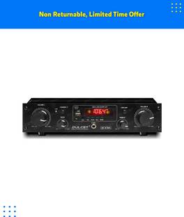 DULCET DC-A50X 2 Channel High Power Stereo Amplifier with Big LED Display/Bluetooth/MIC Input/USB/SD Card Slot/FM Radio/AUX Input/Remote Control & Built-in Equalizer with Bass, Treble & Balance Control 160 W AV Power Amplifier