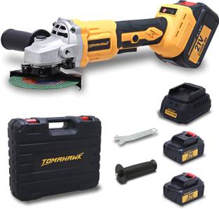 Tomahawk TC 8013, 4" 21V 8500rpm Cordless Angle Grinder With 3 Speed 2 Batteries, Charger Angle Grinder