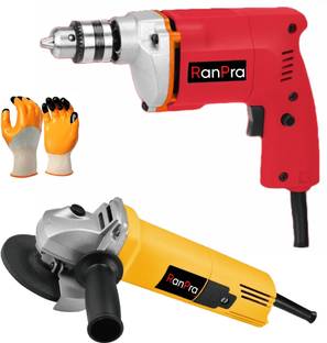RanPra 10MM DRILL MACHINE AND 100/110MM ANGLE GRINDER Cordless Drill
