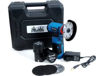 purvish 3" Portable Grinder Machine, 2 Rechargeable Battery 12 V Angle Grinder