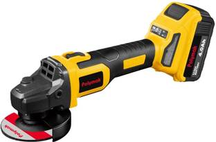 Polymak PM-CAG-18VB-2B Heavy Duty 4-inch Cordless Angle Grinder, Brushless Motor Angle Grinder