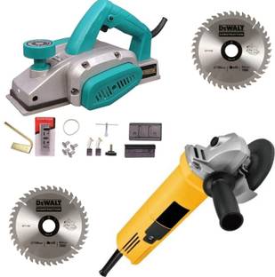 RanPra COMBO OF 4 INCH ANGLE GRINDER WITH 2 TCT BLADE AND 82MM POWER PLANER Angle Grinder