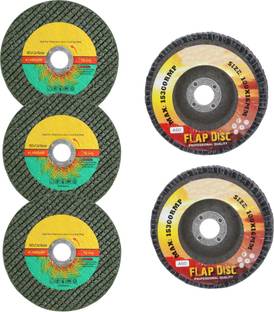 Digital Craft Angle Grinder 2Pc 4"Inch Flap Disc,3Pc 4"Inch Metal Cutting Wheel Angle Grinder