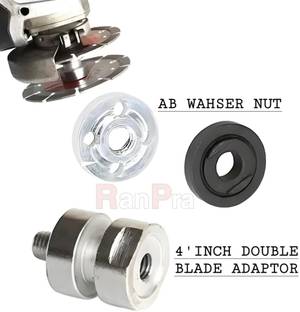 RanPra Double wheel adopter with Nut Set AB washer FOR 4INCH ANGLE GRINDER Angle Grinder