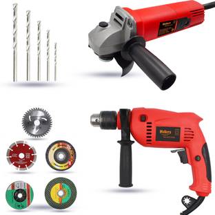 Walkers WKCB433M1 100mm Angle Grinder with 13mm Drill Machine for Making Holes Angle Grinder