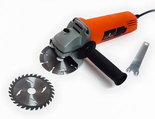 Hitman H-801 Heavy Duty Machine with 2 high quality 4-inch Marble Cutting Blade & Wood Cutting Blade for cutting grinding buffing application (850 Watt & 11000 RPM) Angle Grinder