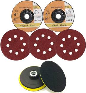 Digital Craft Angle Grinder 2Pc 4"Inch Metal Grinding Wheel,Pad 3Pc Sandpaper Angle Grinder