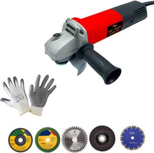Hillgrove HGCM960M2 4"inch Professional Heavy Duty Angle Grinder Machine with 5Pcs Wheels Angle Grinder