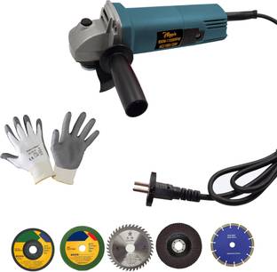 Hillgrove HGCM938M2 4"inch Heavy Duty Grinder Machine with 5Pcs Cutting , Polishing Wheels Angle Grinder