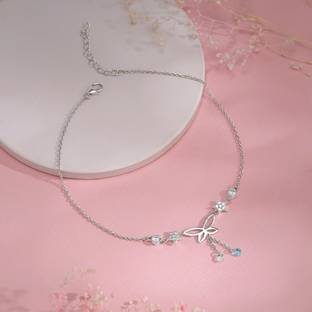 GIVA Sterling Silver Toe Anklet