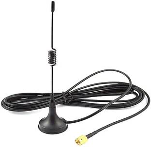 Telehatch 5dBi SMA Plug Magnetic Base Antenna | Straight Connector Antenna Amplifier