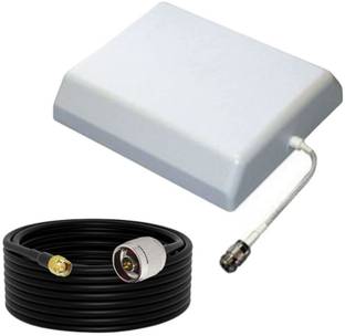 Telehatch Patch Panel WiFi Antenna | Patch Antenna with 10M HLF 400 Low-Loss Cable Antenna Amplifier