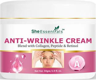 She Essentials Anti-Wrinkle Cream W/ Collagen, Retinol for Spots, Pigmentation, Wrinkles Clear