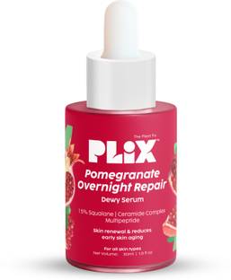 The Plant Fix Plix Pomegranate Overnight Repair Dewy Serum for Ageless Younger Skin,Reduce Wrinkles