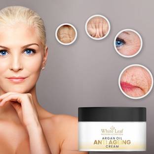 White Leaf Anti Aging Face Cream for Women with Natural Vitamin C & Vitamin E Moisturizer