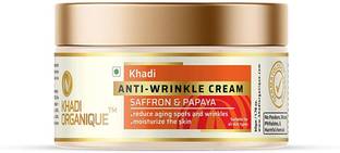 khadi ORGANIQUE 100% Organic Saffron Papaya Anti Wrinkle Cream