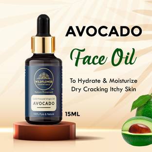 Wildflower essentials 100% Pure Avocado Face Oil To Hydrate & Moisturize dry Cracking Itchy Skin Face Wash