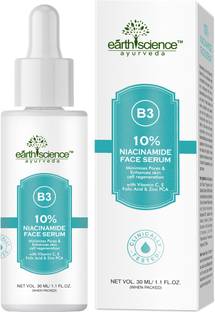 Earth Science Ayurveda 10% Niacinamide Face Serum with Zinc PCA Acne Scars, Blemishes and oil Balance.