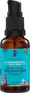 Pilgrim Natural Vitamin C Serum for Face (20%) | Glowing Radiant Skin, Anti-ageing, Anti-wrinkle, De-Pigmentation | Dry, Oily, Combination Skin | Men and Women | Korean Beauty | 30 ml