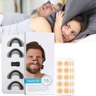 KIRJA Nasal Strip Starter Kit (15 Count) Boost Oxygen, Reduce Snoring, Improve Sleep Anti-snoring Device