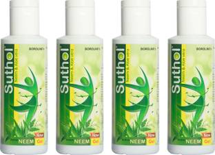 BOROLINE Suthol Active Neem Gel 100 ml X 4, Stop Skin Irritation, Itching, Ayurvedic Antiseptic Gel